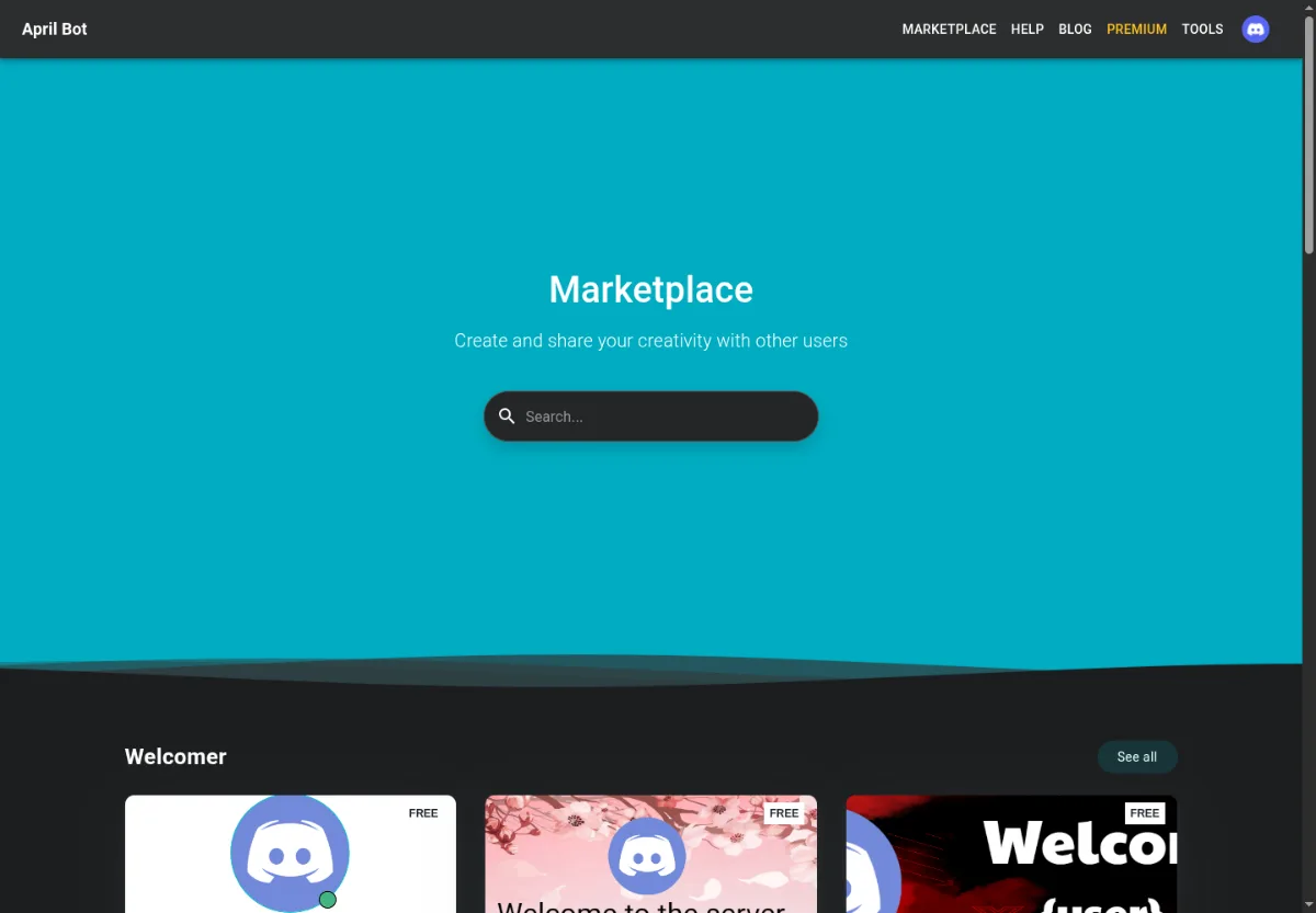 Marketplace browse page